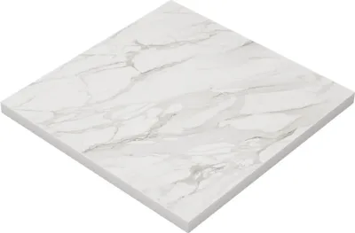 Produktbild von Gastro Tischplatte | Marmor Weiß | 50x50 cm