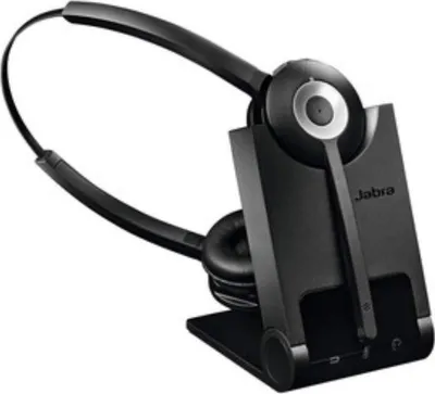 Produktbild von Jabra PRO 920 Duo Headset Kopfhörer binaural mit Ladestation schwarz