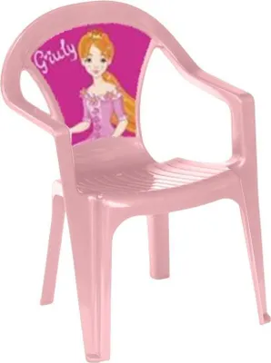 Produktbild von Pastellrosa Plastikstuhl – 3toysm