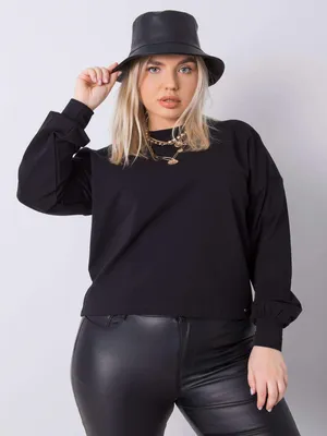 Produktbild von Basic Feel Good Damen-Sweatshirt ohne Verschluss Gulnessa schwarz 3XL