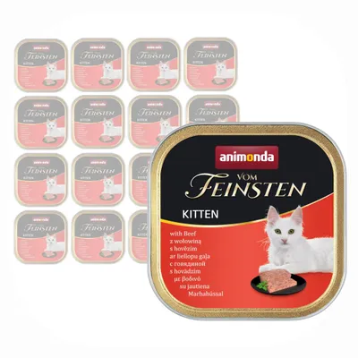 Produktbild von Animonda Vom Feinsten Kitten 16x100g Nassfutter für Kätzchen mit Rindfleisch