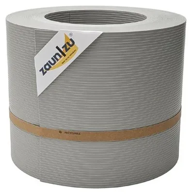 Produktbild von Sichtschutzstreifen zaun|zu RILLE 26m Rolle PP Zaunblende Doppelstabmattenzaun Steingrau 26m
