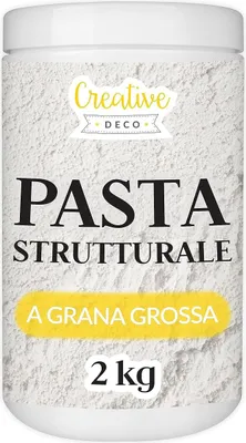 Immagine prodotto di Creative Deco Pasta Strutturale Grossolana 2kg Massa Bianca, Pasta Modellabile per Progetti Artistici Pittura Acrilica per Arte | Struttura Sabbia