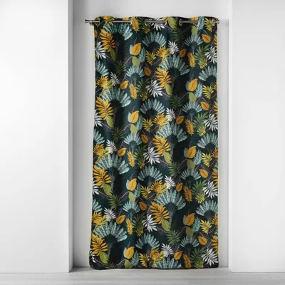 Vorhänge mit Ösen, 140x240 cm, Baumwolle, bedruckt, blau