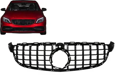 Produktbild von Gitter für Mercedes C-Klasse C63 C63S W205 S205 A205 C205 18-20 360 Kamera Schwarz