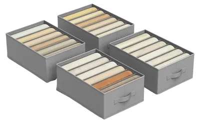 Productafbeelding van Ladeverdelerset – Opbergbakken – Taubegrijs – Ruimtebesparend – 42 x 30 x 17 cm