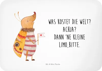 Produktbild von Mr. & Mrs. Panda magnet Nachtfalter Fähnchen - Weiß - Geschenk, Kühlschrankmagnet, Niedlich, Lustige Sprüche, whiteboardmagnet, Süß, haftmagnet, Notizhalter, wandmagnet