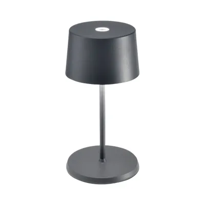 Produktbild von Olivia pro mini dunkelgraue wiederaufladbare und dimmbare LED-Tischleuchte
