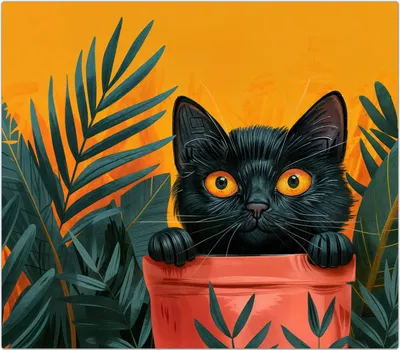 Produktbild von Spritzschutz Herdabdeckplatte Schneidebrett aus Glas Katze im Dschungel 1-Teilig (60x52cm)