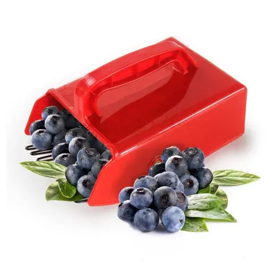 Produktbild von Beerenpflücker mit Metallkamm, Ergonomischer Heidelbeerpflücker, Leicht & BPA-frei, für Heidelbeeren, Johannisbeeren & Brombeeren