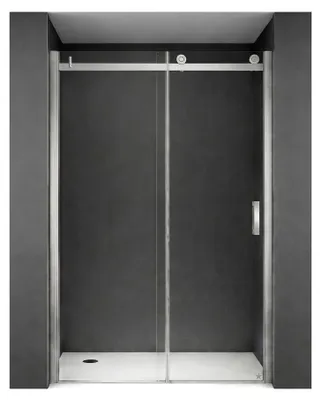 Immagine prodotto di Glaswerk Westfalen- Viktoria 115x195cm porta a nicchia/porta scorrevole-argento