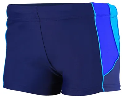 Produktbild von Aquarti Herren Badehose Kurz mit Kontrastpaspel, Farbe: 07 Dunkelblau / Blau / Hellblau, Größe: XL
