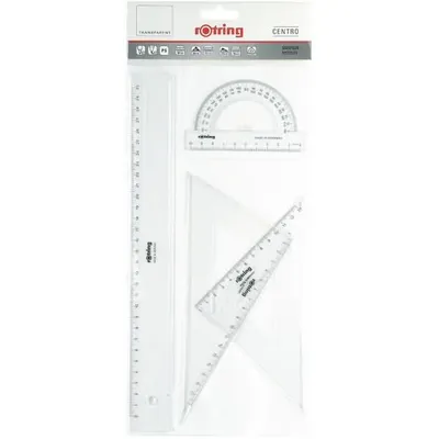 Produktbild von Rotring Centro Geometry Set 4, Kunststoff, Transparent