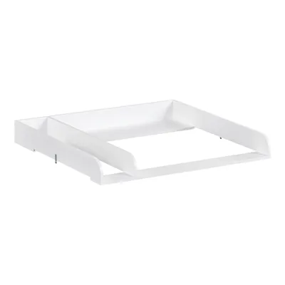 Produktbild von WOLTU Wickelaufsatz Wickelauflage aus Holz, Wickeltischaufsatz mit Trennfach Tiefe 48 cm, Wickeltisch für Kommode Babybett, weiß