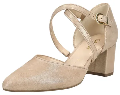 Produktbild von Gabor Leder Pumps mit geschlossener Spitze, Blockabsatz und Kreuzriemen