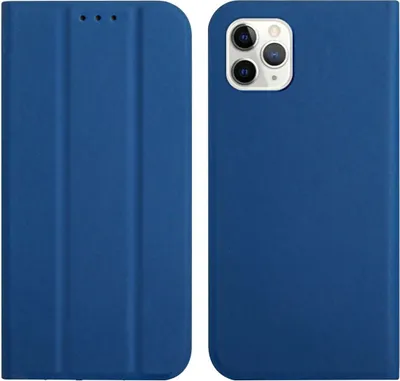 Produktbild von König Design Hülle kompatibel mit Apple iPhone 13 Pro Kunstleder Handyhülle - Handy Case Blau