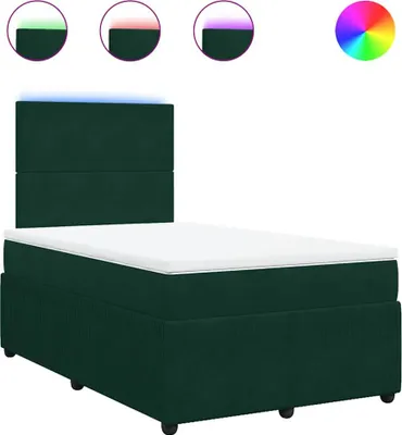 Immagine prodotto di vidaXL Letto a molle con materasso verde scuro 120x190 cm in velluto