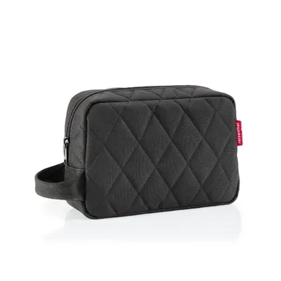 Image de reisenthel cosmeticpouch M, sac à cosmétiques, trousse de toilette, trousse de maquillage, Rhombus Black, 3 L, BH7059