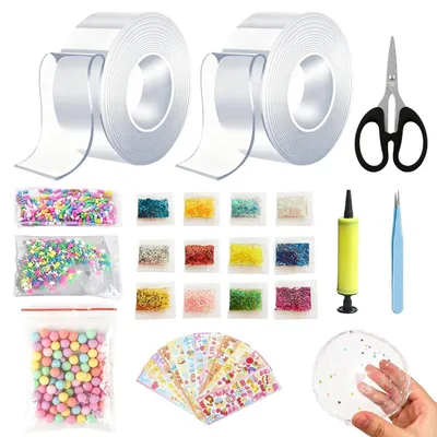 Obrázek produktu pro Sada "Nano Tape Bubbles", 30 kusů, 2 role lepicí pásky (5 cm x 1 m), sada pro tvoření a DIY projekty s příslušenstvím