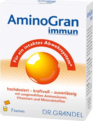 Immagine prodotto di AminoGran immun, bustine per un sistema immunitario sano, confezione da 7 bustine