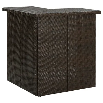 Produktbild von vidaXL 4-tlg. Gartenbar-Set mit Kissen Poly Rattan Braun