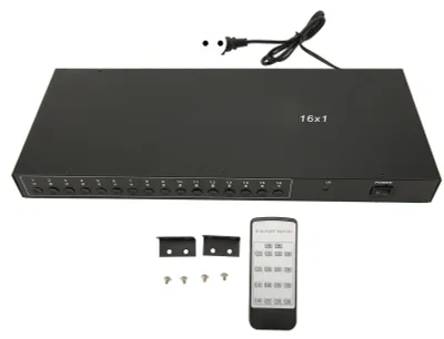 Obrázek produktu pro 16cestný přepínač zvuku a videa, stabilní vstup, 1 výstup, přepínač stereo pro domácí kino
