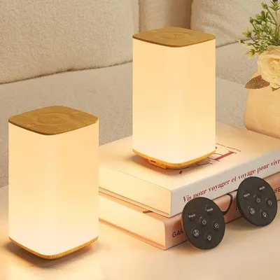 Obrázek produktu pro Sada dvou LED nočních lamp s dálkovým ovládáním – stmívatelné stolní lampy s 256 barvami a 3 teplotami světla