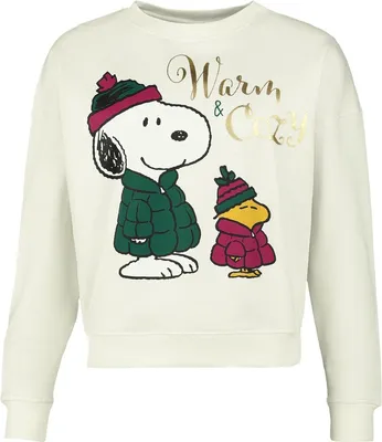Produktbild von Peanuts Sweatshirt Damen Snoopy - Warm And Cozy altweiß M