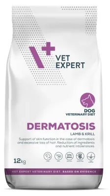 Produktbild von VET EXPERT Veterinary Diet Dermatosis Dog Lamb & Krill - Trockenfutter für Hunde - 12 kg
