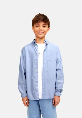 Produktbild von Jack & Jones Eoxford Langarmhemd Blau 16 Years Junge Blau 16 Years