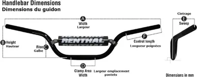 Image de RENTHAL Fatbar 826 adaptable sur KTM High/Husq Enduro Handlebar
