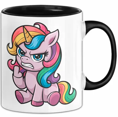 Produktbild von Sarkastisches Einhorn Tasse Geschenk Lustige Geschenkidee (Schwarz)