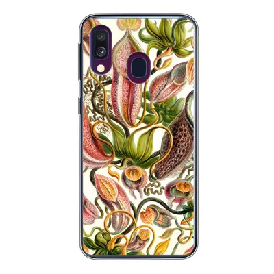 Produktbild von MuchoWow® Handyhülle Schutzhülle Hülle für Samsung Galaxy A40 Nepenthaceae - Künstliche Blumen Silikon Softcase Handy Hülle - Handy-Tasche