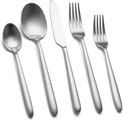 Productafbeelding van Bestekset 30-delig, 6 personen, RVS, mat, afwasmachinebestendig, voor feest