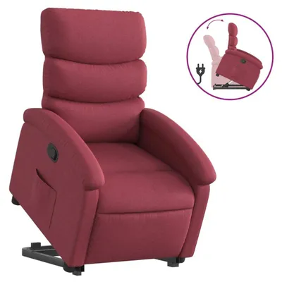 Produktbild von vidaXL Relaxsessel mit Aufstehhilfe Weinrot Stoff