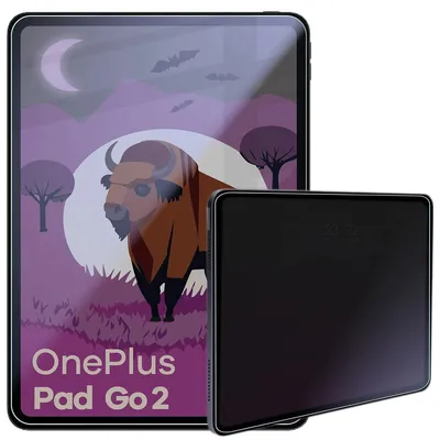 Produktbild von Hybridglas mit Privatschutzfilter für OnePlus Pad Go 2, Bizon Tab Hybrid Shadow, Matt