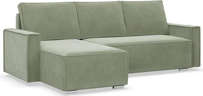 Produktbild von NOTO - Ecksofa mit Schlaffunktion, Bettkastem, Komfort und Still, grün
