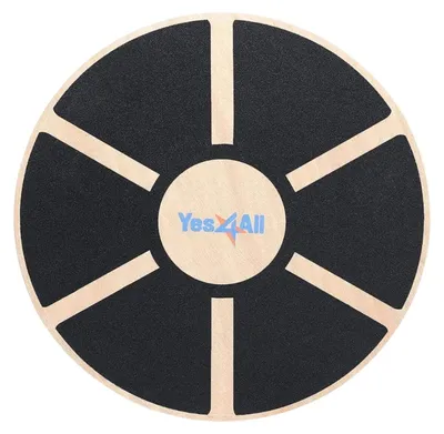 Produktbild von Balanceboard Wackelbrett Gleichgewichtsbrett - Holz - 40 cm - Core-Training