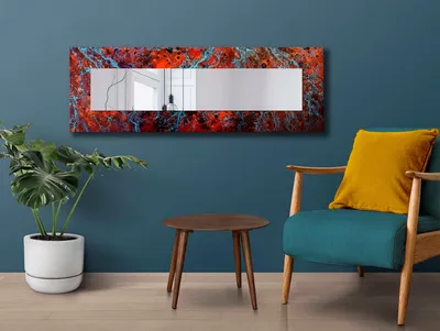 Produktbild von Wallity, 40120NISMA-024, Dekorativer Spiegel, SPIEGEL, Rot, 20 x 100 cm