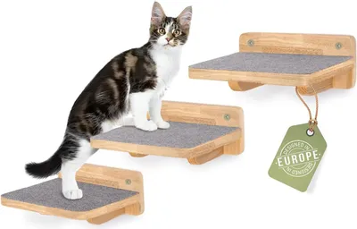 Produktbild von Klimwand Katzen - Set von 3 - Wandklettern - Katzentreppe XL