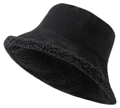 Produktbild von Fischerhut Damen Reversible Veloursleder Plüsch Schwarz 58 cm