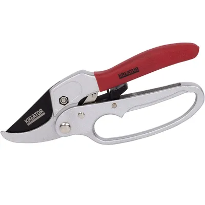 Produktbild von Kreator Gartenschere Bypass 20,5 cm Baumschere Astschere Hartstahlklinge - Gartenschere Bypass Kohlenstoffstahl