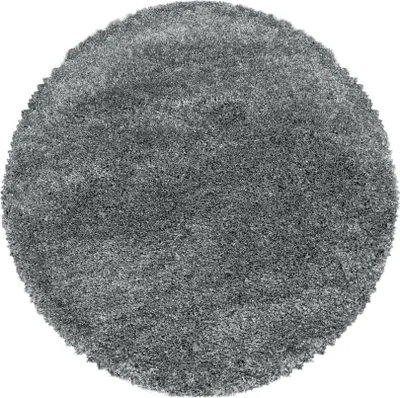 Produktbild von Homebyhome Hochflor Teppich Shaggy, Super Weich & Flauschig Einfarbig für Wohnzimmer & Schlafzimmer Grösse 120 cm Rund
