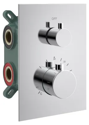 Produktbild von KIMURA Thermostat-Unterputz-Duscharmatur, Einbau-Box, 3 Wege, Chrom
