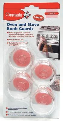 Obrázek produktu pro Clippasafe ochranné knoflíky sporák 4ks, Transparent