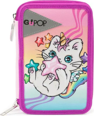 Produktbild von GoPOP 8056379191247, Hartschalenetui für Stifte, Polyester, Pink, Abbildung, 900 D, Reißverschluss