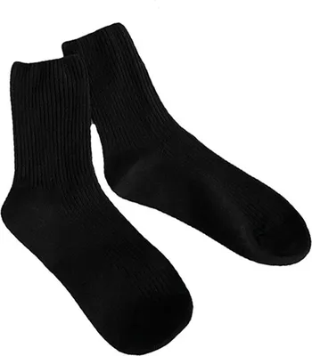 Produktbild von 1 Paar elastische Damensocken in Mittelrohrform, lässig, einfarbig, gerippte Sportsocken