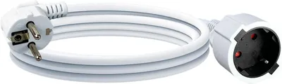 Produktbild von Verlängerungskabel - 3 Meter - Verlängerungskabel mit geerdeter Steckdose - Verlängerungskabel - 16 A / 250 V - Weiß