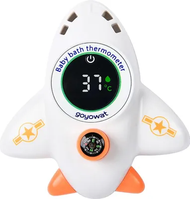 Produktbild von Digitales Baby Badethermometer Flugzeug, LED Temperaturanzeige mit Farbwarnung, Wasserdicht & Sicher