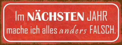 Produktbild von vianmo Holzschild 10x27 cm im nächsten Jahr mache anders Dekoration